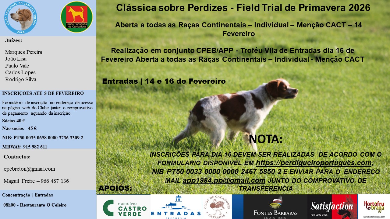 ⚠️⚠️⚠️NOVAS DATAS !!!⚠️⚠️ - Provas de Primavera 2026 - Entradas